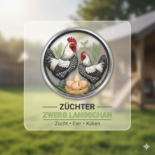 Zwerg Langschan Blau Birkenfarbig